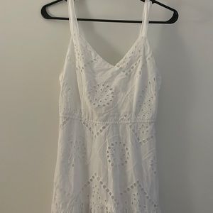 White flowy sundress.